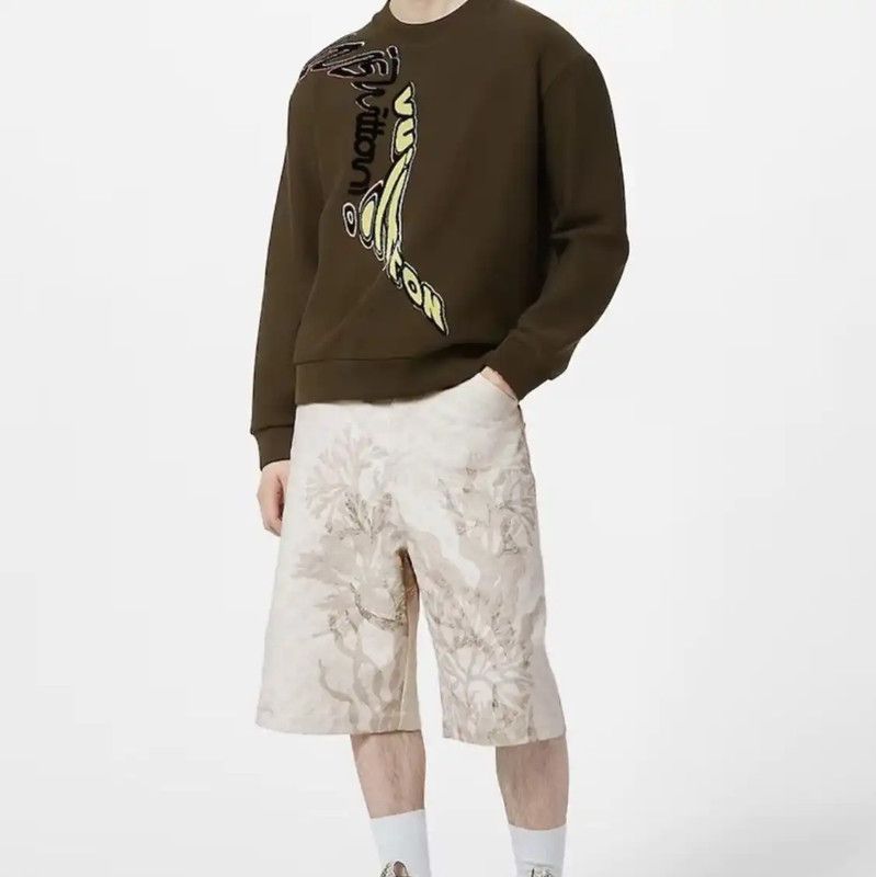 Louis Vuitton Louis Vuitton Green Cotton Men's Sweatshirt 0089 Size US L / EU 52-54 / 3 - 3 Thumbnail