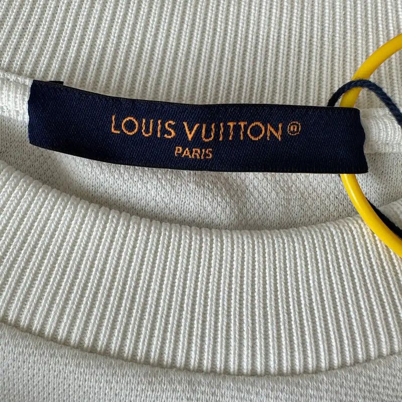 Louis Vuitton Louis Vuitton Men's XL White Cotton T-Shirt 0089 Size US XL / EU 56 / 4 - 2 Thumbnail