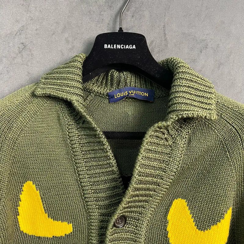 Louis Vuitton Green Cardigan with Yellow Accents 0089