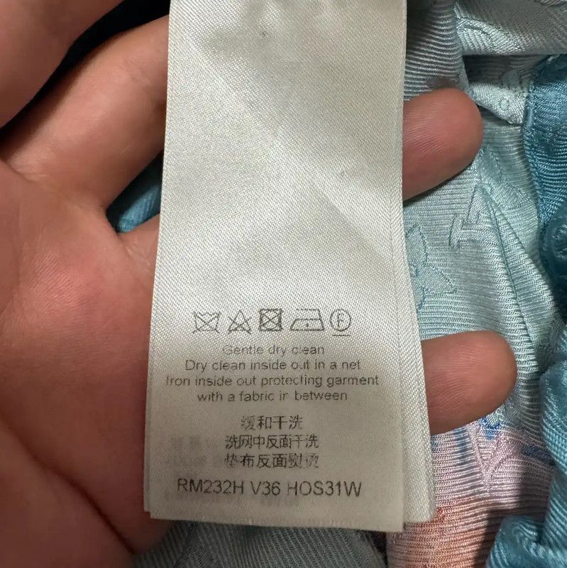 Louis Vuitton Louis Vuitton Sky Blue Silk Embroidered Shirt 0089 Size US M / EU 48-50 / 2 - 3 Thumbnail