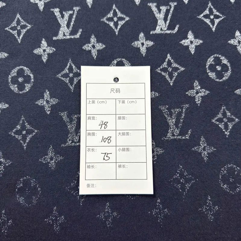 Louis Vuitton Louis Vuitton Blue Cotton Men's T-Shirt XL 0089 Size US XL / EU 56 / 4 - 4 Thumbnail