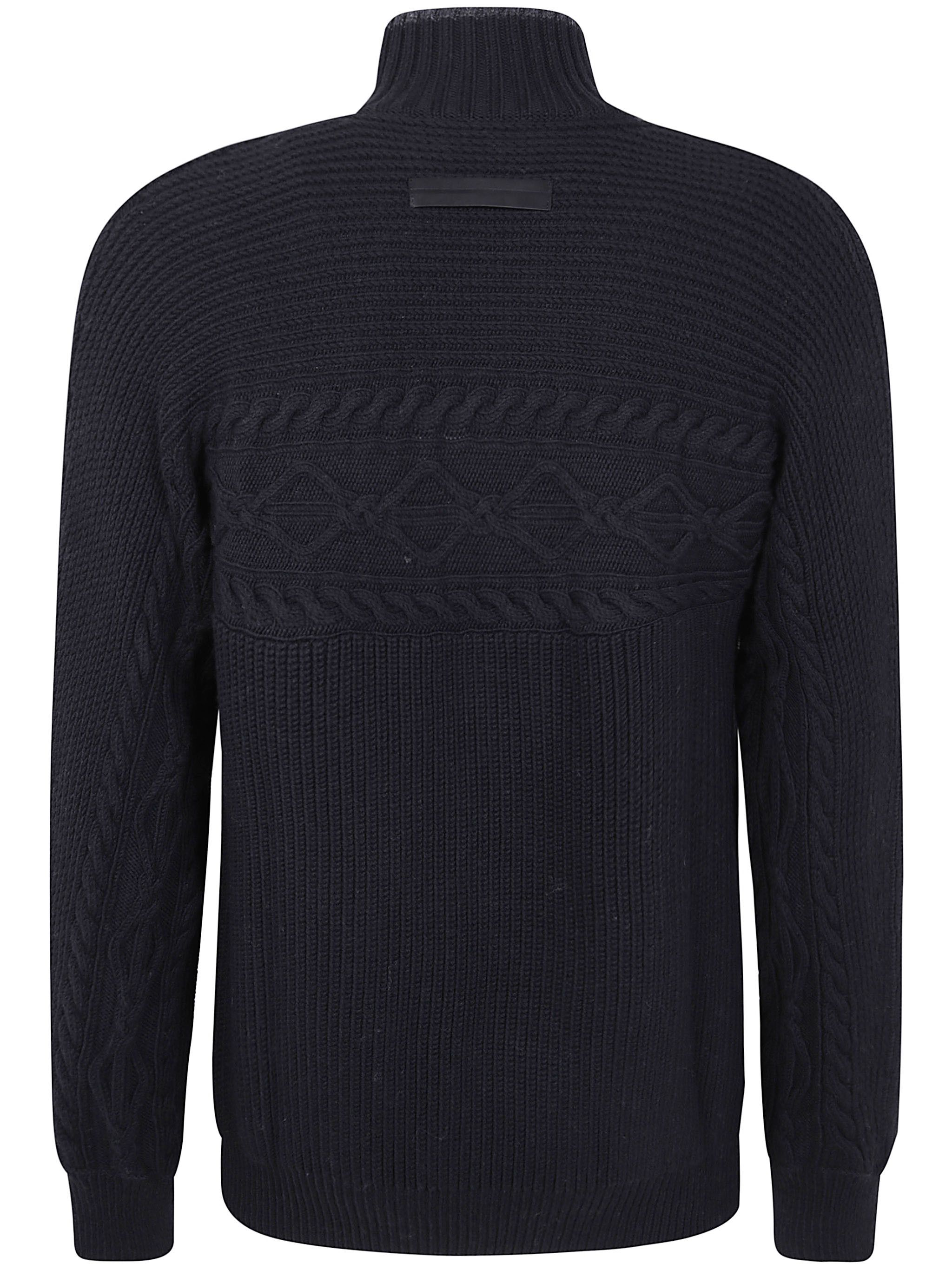 Ermenegildo Zegna PURE WOOL PEARL STITCH HIGH NECK Size US M / EU 48-50 / 2 - 2 Thumbnail