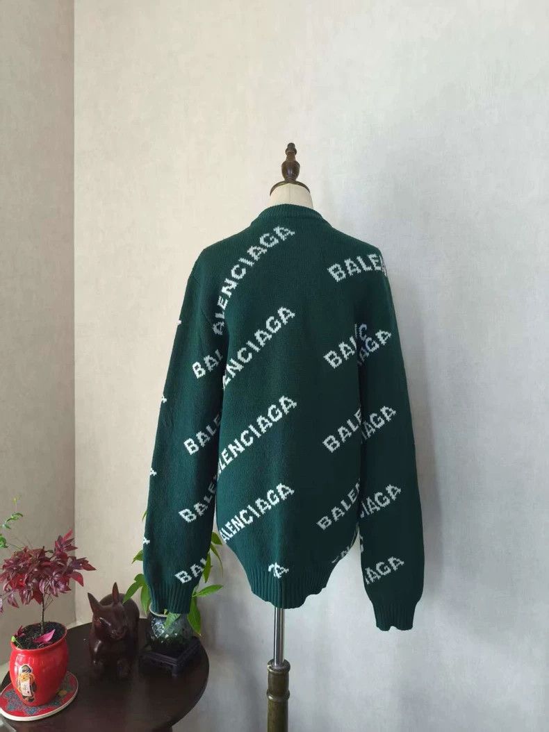 Balenciaga Balenciaga Green Logo Sweater - dmc Size US XXS / EU 40 - 2 Thumbnail