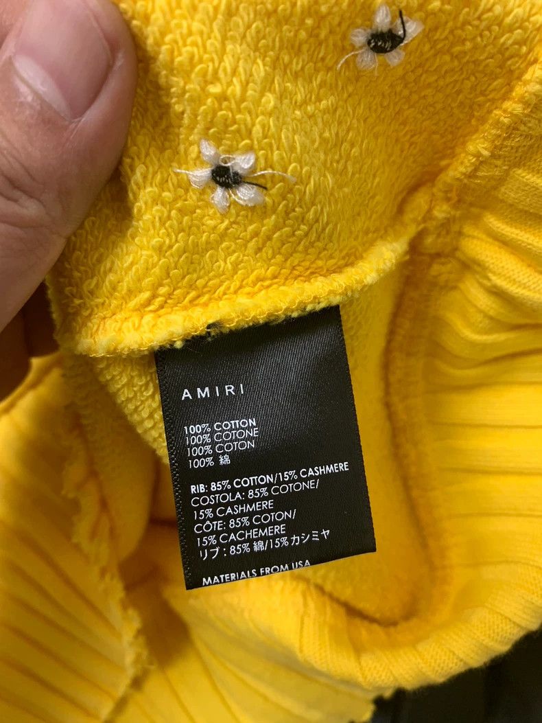 Amiri Amiri Yellow Knit Sweater with Crocodile - dmc Size US M / EU 48-50 / 2 - 4 Thumbnail