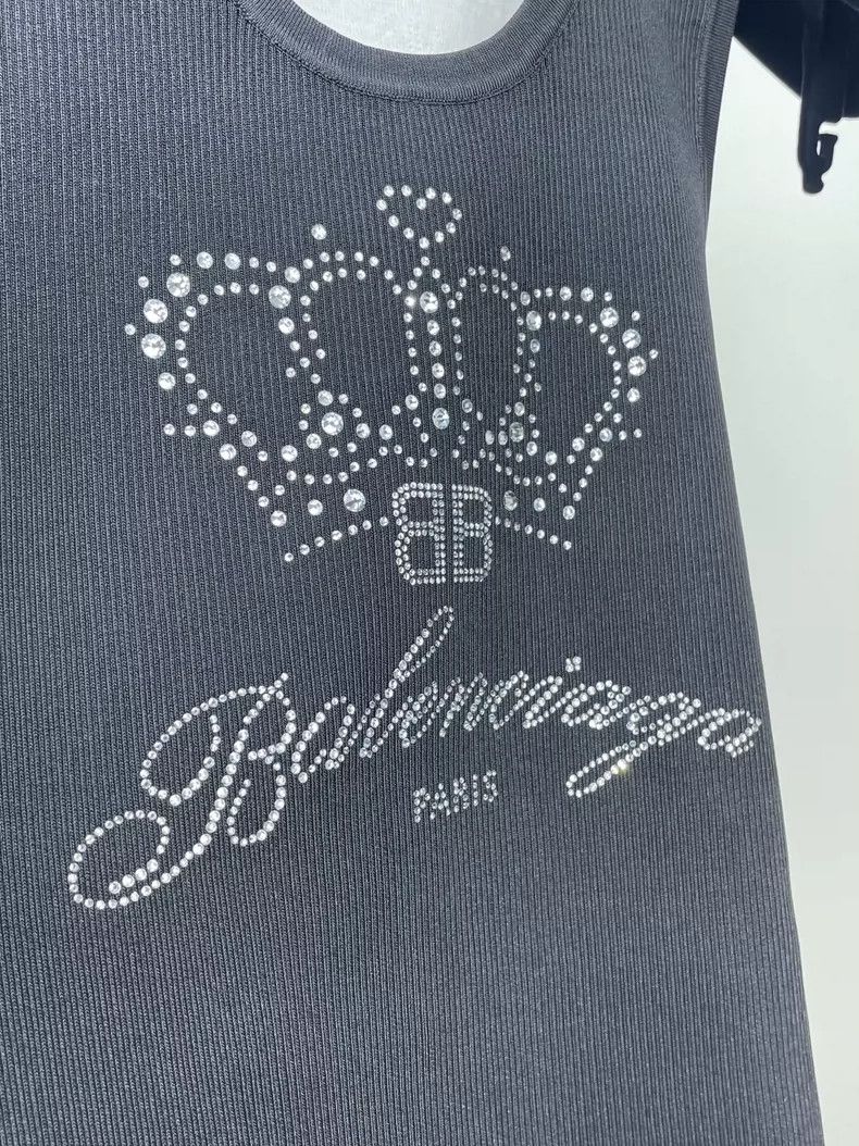 Balenciaga Balenciaga Crystal Embellished Tank Top - dmc Size US XS / EU 42 / 0 - 4 Thumbnail