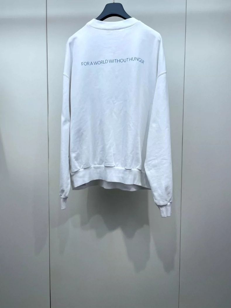 Balenciaga Balenciaga White Sweatshirt Blue Logo - dmc Size US XS / EU 42 / 0 - 2 Thumbnail