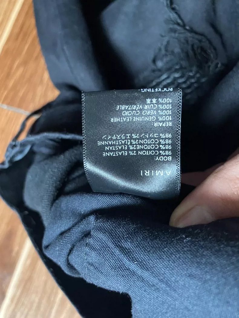 Amiri Amiri MX1 Black Leather Patch Jeans - dmc Size US 29 - 6 Thumbnail