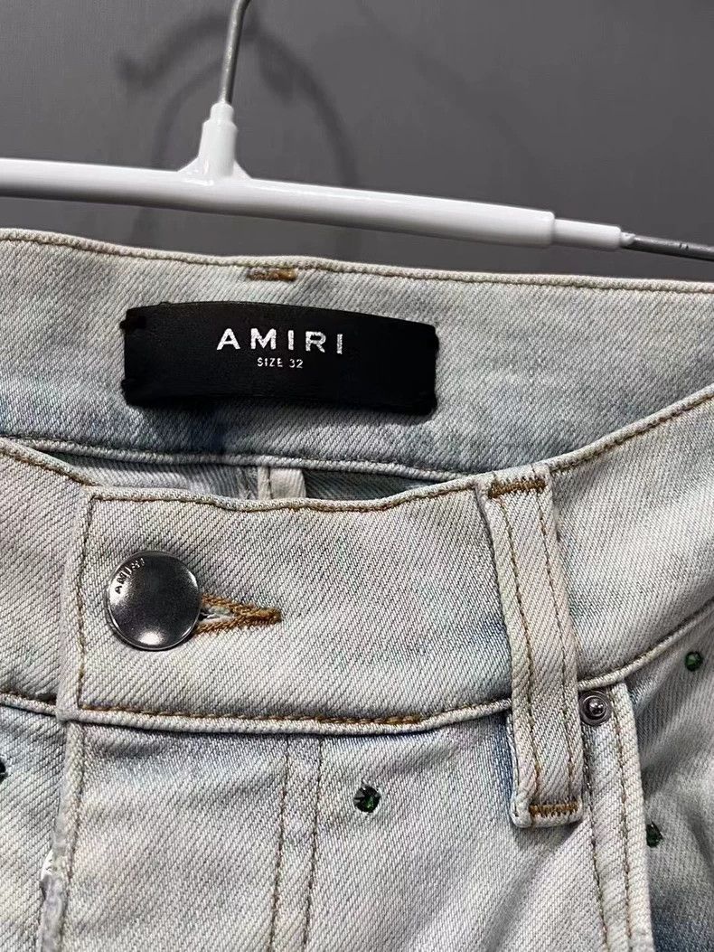 Amiri Amiri Gradient Rhinestone Washed Jeans - dmc Size US 32 / EU 48 - 4 Thumbnail
