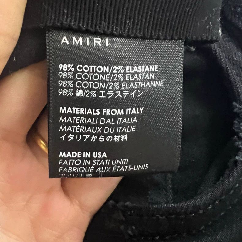 Amiri AMIRI Black Distressed Slim Jeans - dmc Size US 34 / EU 50 - 4 Thumbnail
