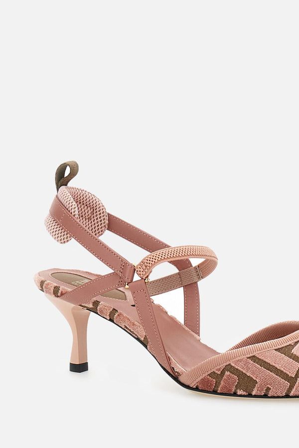 Fendi FF velvet slingback Size US 10 / IT 40 - 4 Thumbnail