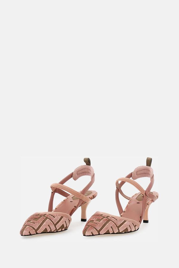Fendi FF velvet slingback Size US 8 / IT 38 - 2 Thumbnail