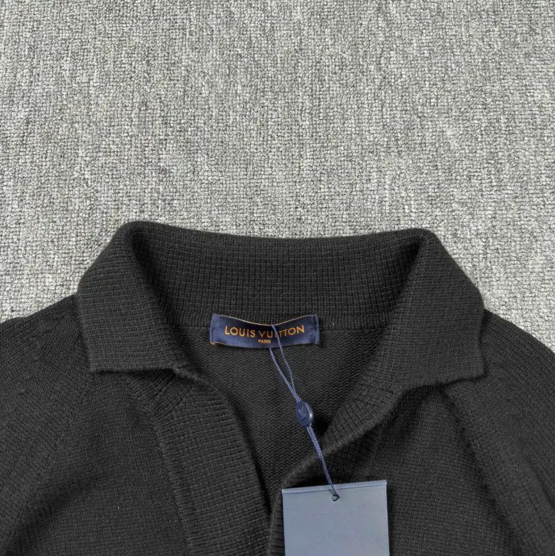 Louis Vuitton Louis Vuitton Black Cotton Men's Cardigan 0089 Size US M / EU 48-50 / 2 - 3 Thumbnail