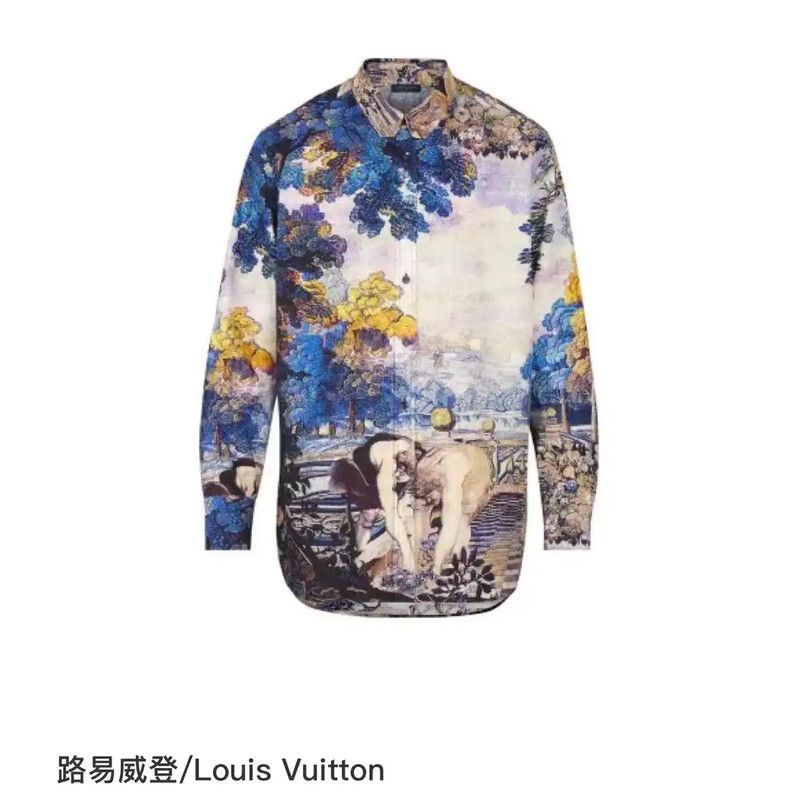 Louis Vuitton Louis Vuitton Multicolor Silk Blend Long Sleeve Shirt 0089 Size US XL / EU 56 / 4 - 5 Thumbnail