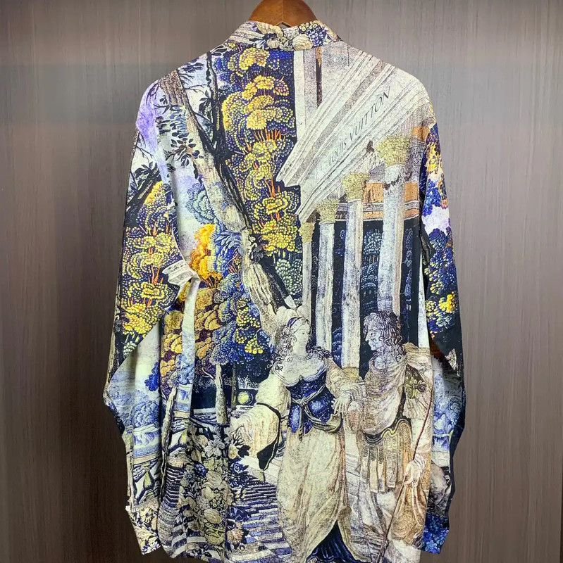 Louis Vuitton Louis Vuitton Multicolor Silk Blend Long Sleeve Shirt 0089 Size US XL / EU 56 / 4 - 2 Thumbnail