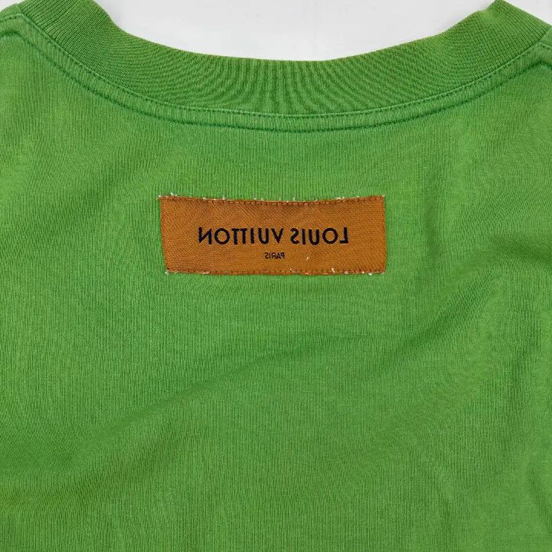 Louis Vuitton Louis Vuitton Green Cotton Short Sleeve T-Shirt 0089 Size US L / EU 52-54 / 3 - 7 Thumbnail
