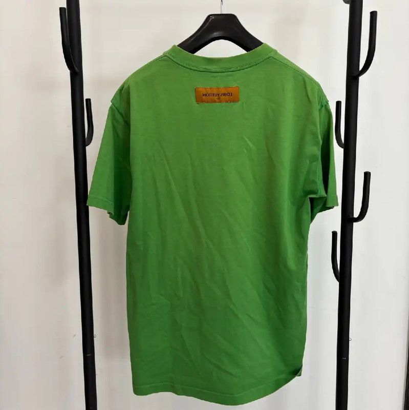 Louis Vuitton Louis Vuitton Green Cotton Short Sleeve T-Shirt 0089 Size US L / EU 52-54 / 3 - 2 Thumbnail