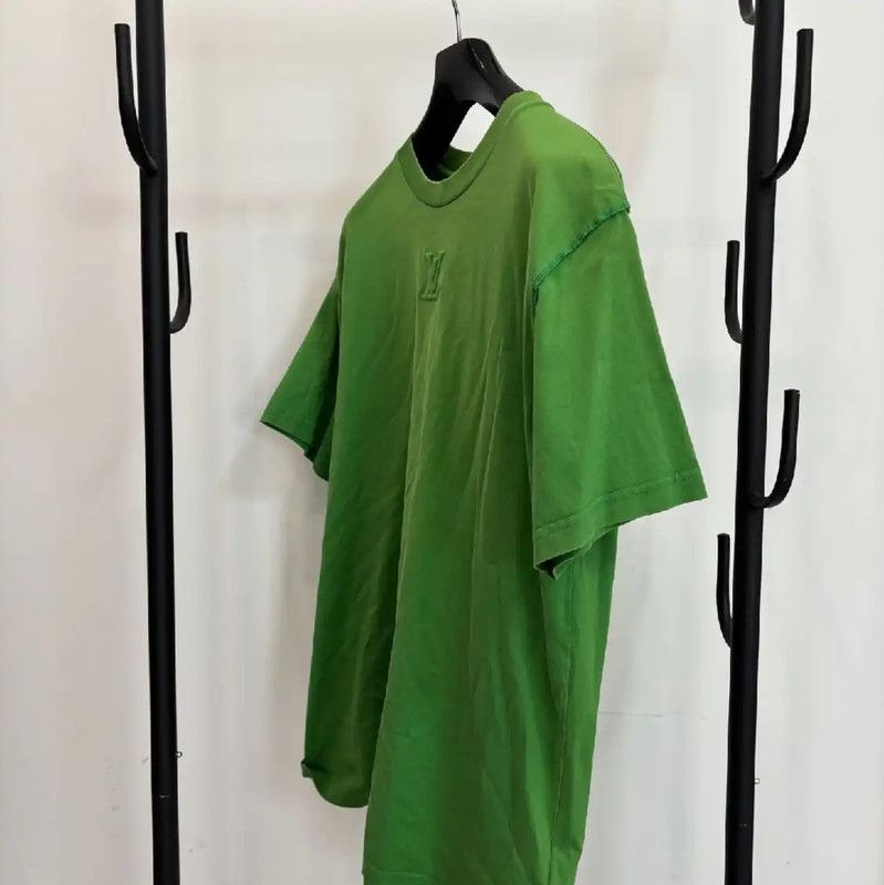 Louis Vuitton Louis Vuitton Green Cotton Short Sleeve T-Shirt 0089 Size US L / EU 52-54 / 3 - 3 Thumbnail
