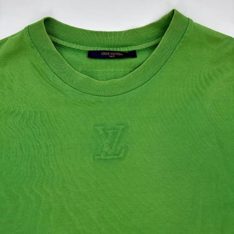 Louis Vuitton Louis Vuitton Green Cotton Short Sleeve T-Shirt 0089 Size US L / EU 52-54 / 3 - 4 Thumbnail