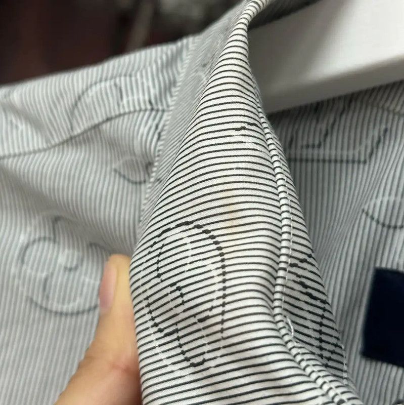 Louis Vuitton Louis Vuitton Long Sleeve Grey Cotton Logo Shirt 0089 Size US M / EU 48-50 / 2 - 6 Thumbnail