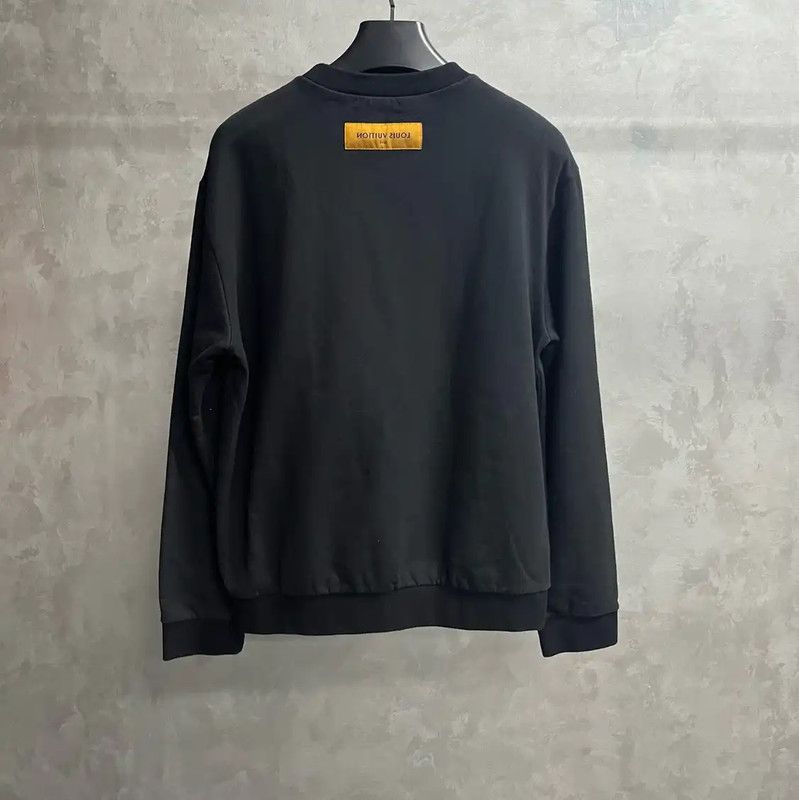 Louis Vuitton Louis Vuitton Black Cotton Men's Sweatshirt 0089 Size US L / EU 52-54 / 3 - 2 Thumbnail