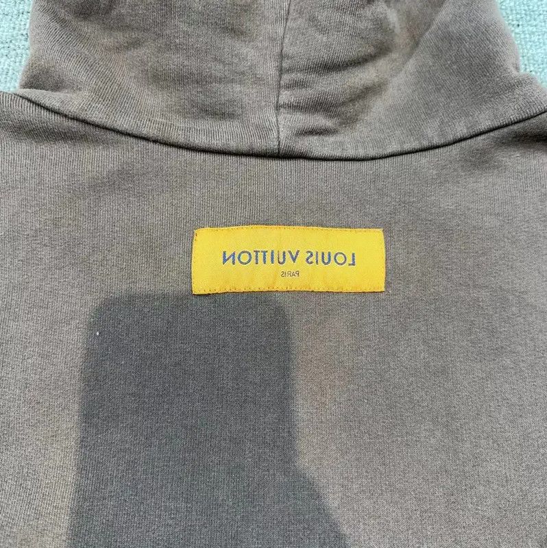 Louis Vuitton Louis Vuitton Brown Cotton Blend Men's Hoodie 0089 Size US XL / EU 56 / 4 - 4 Thumbnail