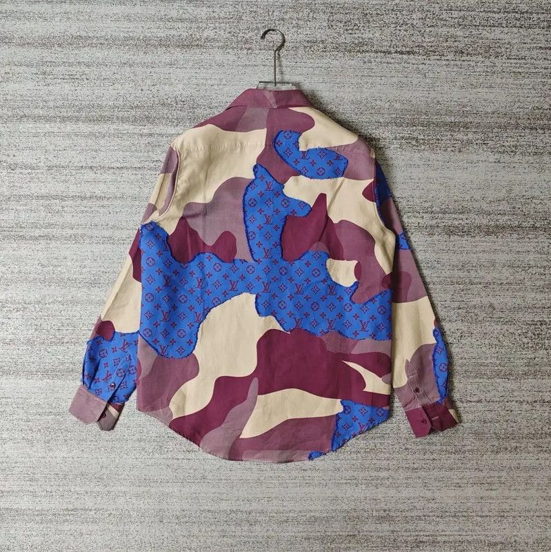 Louis Vuitton Louis Vuitton Purple Embroidered Long Sleeve Shirt 0089 Size US S / EU 44-46 / 1 - 2 Thumbnail