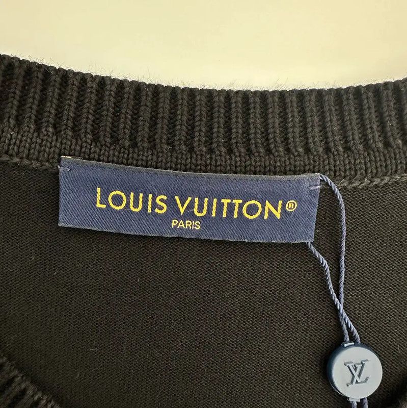 Louis Vuitton Louis Vuitton Black Cotton XXL Men's T-shirt 0089 Size US XXL / EU 58 / 5 - 5 Thumbnail
