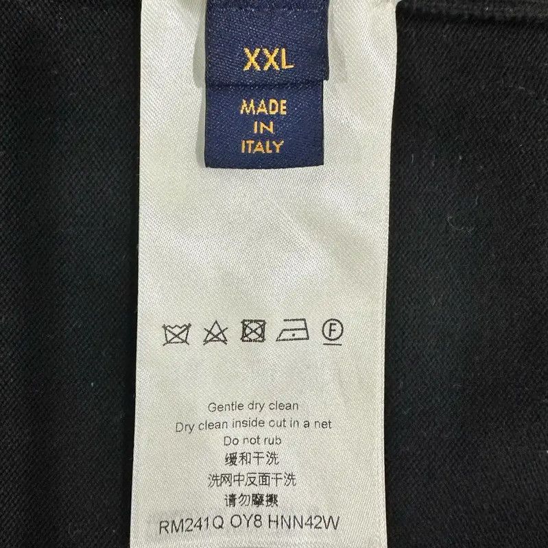 Louis Vuitton Louis Vuitton Black Cotton XXL Men's T-shirt 0089 Size US XXL / EU 58 / 5 - 3 Thumbnail