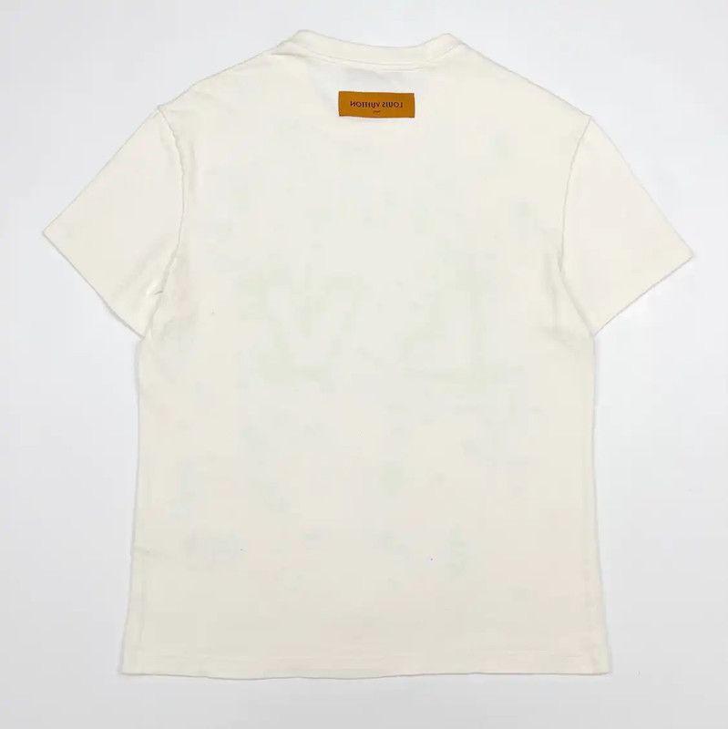Louis Vuitton Louis Vuitton White Embroidered Men's T-Shirt 0089 Size US M / EU 48-50 / 2 - 2 Thumbnail