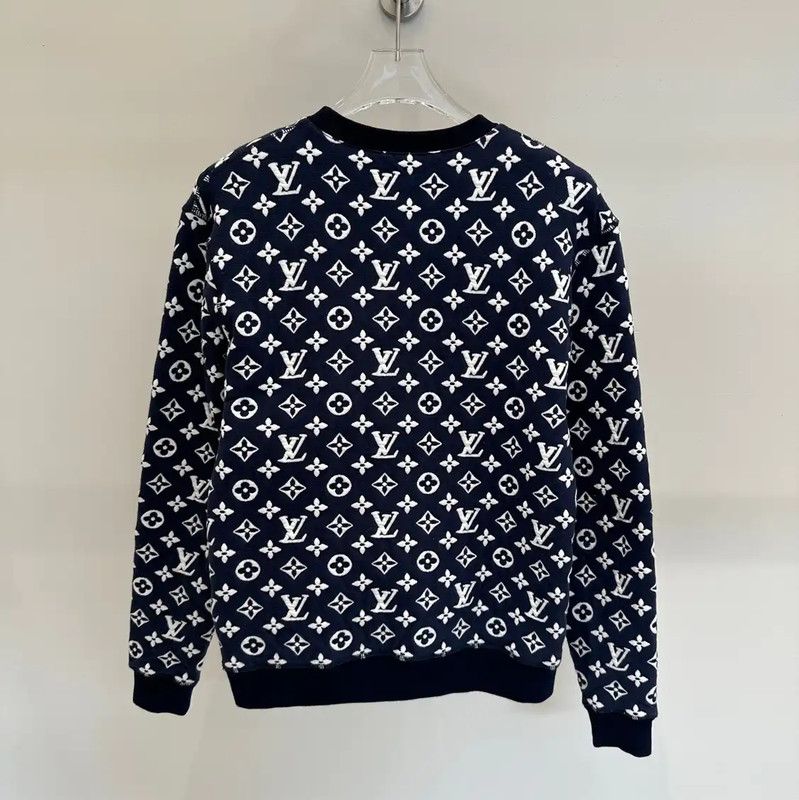 Louis Vuitton Louis Vuitton Navy Logo Print Cotton Sweatshirt 0089 Size US XS / EU 42 / 0 - 4 Thumbnail