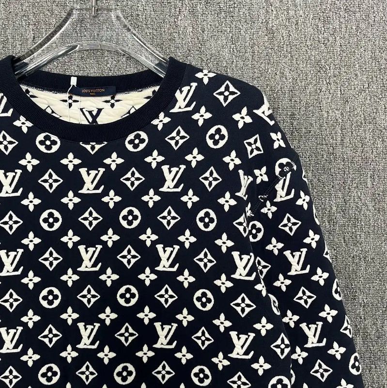 Louis Vuitton Louis Vuitton Blue Cotton Men's Knit Sweater 0089 Size US M / EU 48-50 / 2 - 3 Thumbnail