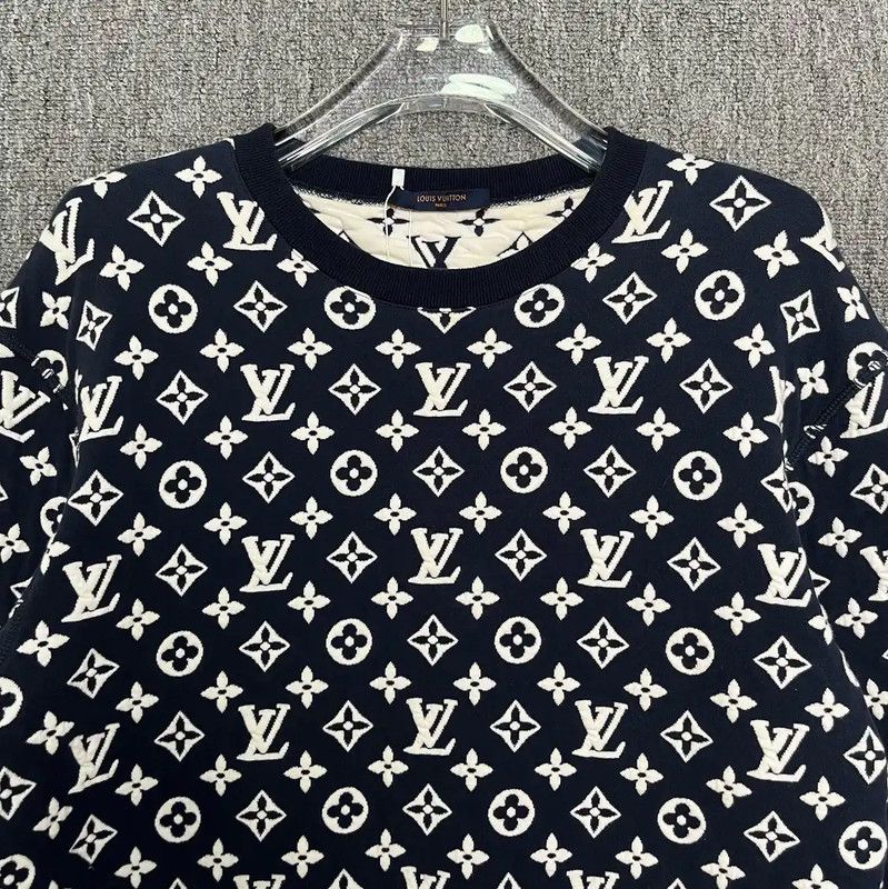 Louis Vuitton Louis Vuitton Blue Cotton Men's Knit Sweater 0089 Size US M / EU 48-50 / 2 - 4 Thumbnail