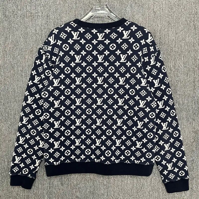 Louis Vuitton Louis Vuitton Blue Cotton Men's Knit Sweater 0089 Size US M / EU 48-50 / 2 - 2 Thumbnail