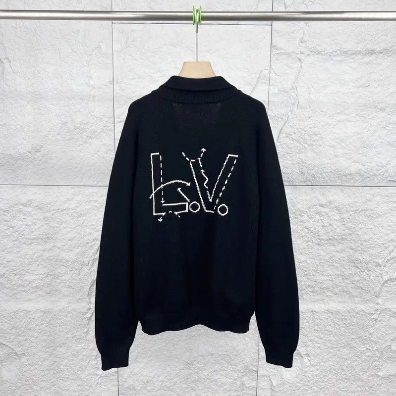 Louis Vuitton Louis Vuitton Men's Black Knit Sweater 0089 Size US L / EU 52-54 / 3 - 2 Thumbnail