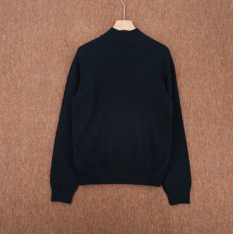 Louis Vuitton Louis Vuitton Black Knit Sweater with Embroidery 0089 Size US M / EU 48-50 / 2 - 2 Thumbnail