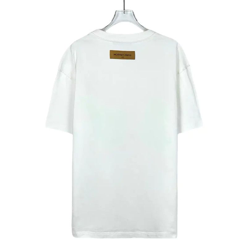 Louis Vuitton Louis Vuitton White Cotton XXL T-Shirt for Men 0089 Size US XXL / EU 58 / 5 - 2 Thumbnail