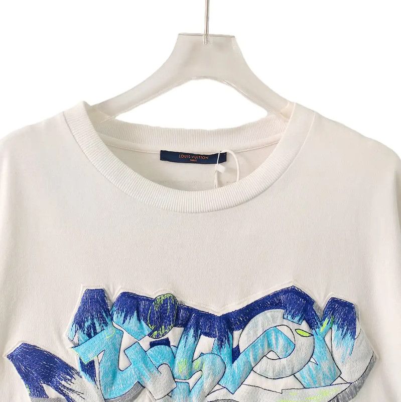 Louis Vuitton Louis Vuitton White Cotton Men's T-Shirt 0089 Size US L / EU 52-54 / 3 - 3 Thumbnail