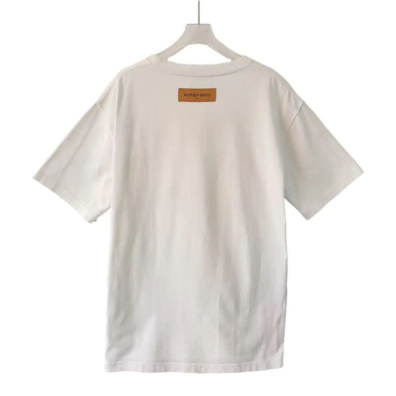 Louis Vuitton Louis Vuitton White Cotton Men's T-Shirt 0089 Size US L / EU 52-54 / 3 - 2 Thumbnail