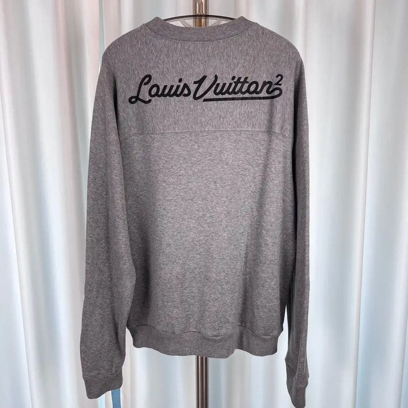 Louis Vuitton Louis Vuitton Gray Cotton Men's Sweatshirt 0089 Size US L / EU 52-54 / 3 - 3 Thumbnail