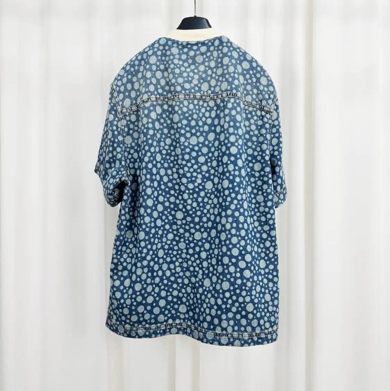 Louis Vuitton Louis Vuitton Summer Blue Dot Embroidered Short Sleeve Shirt 0089 Size US S / EU 44-46 / 1 - 2 Thumbnail