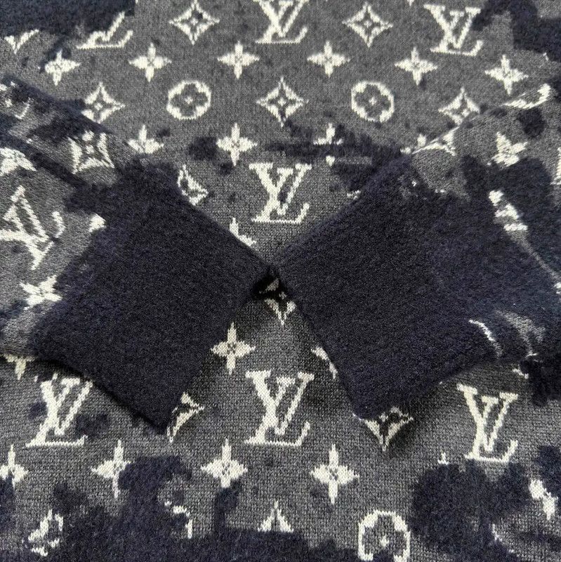 Louis Vuitton Louis Vuitton Black Wool Knit Sweater for Men 0089 Size US XL / EU 56 / 4 - 5 Thumbnail