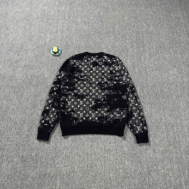 Louis Vuitton Black Wool Knit Sweater for Men 0089