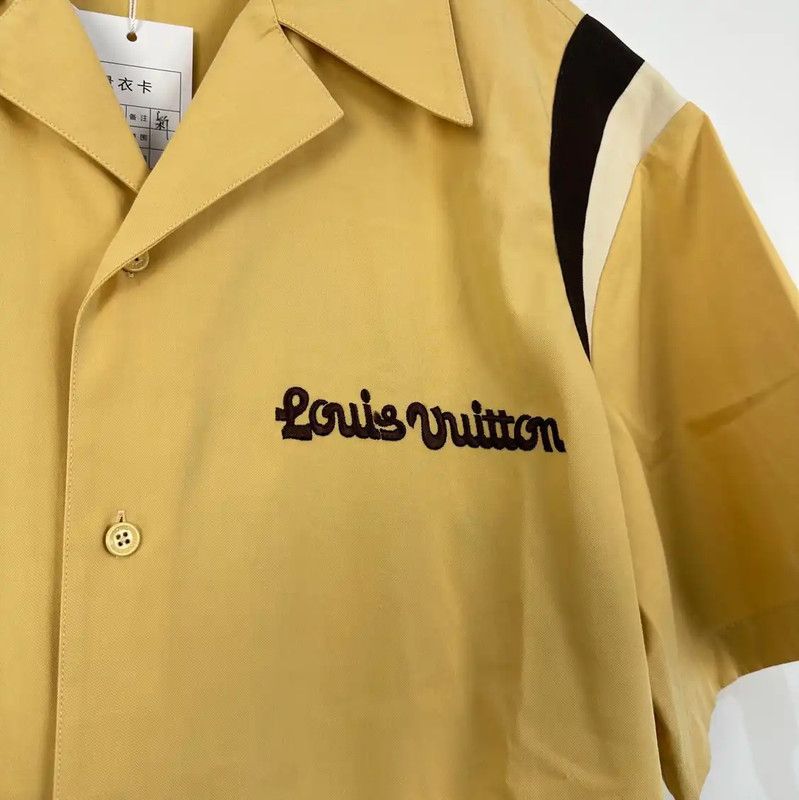 Louis Vuitton Louis Vuitton Yellow Cotton Short Sleeve Shirt 0089 Size US S / EU 44-46 / 1 - 4 Thumbnail