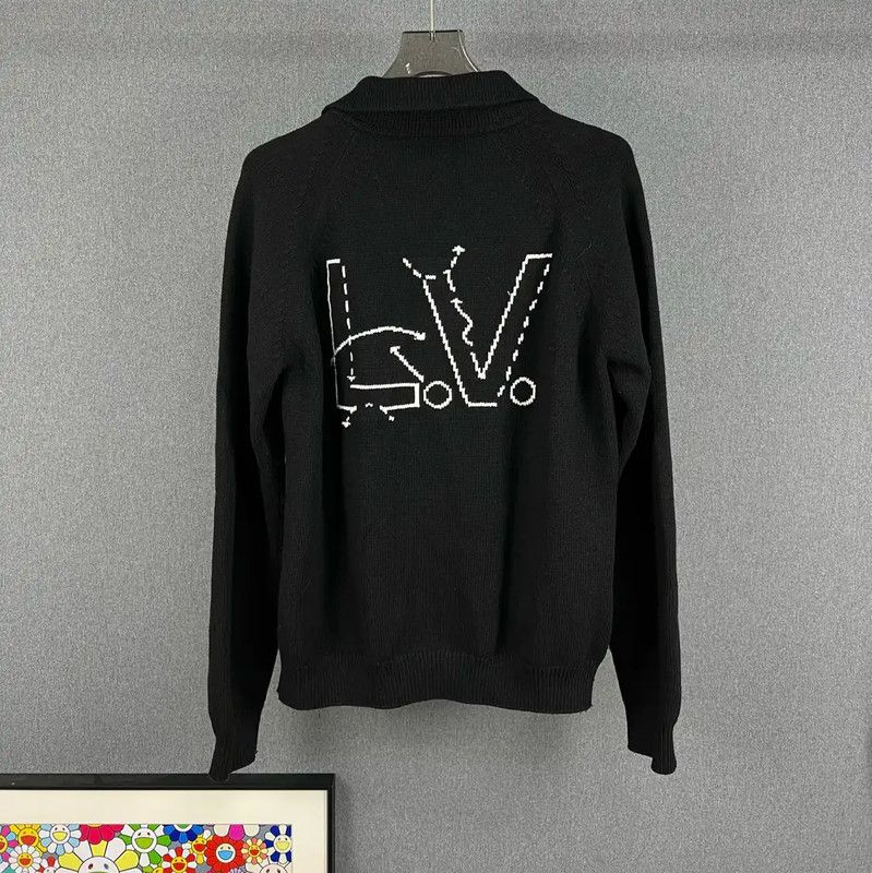 Louis Vuitton Louis Vuitton Black Cardigan with NBA Patch 0089 Size US M / EU 48-50 / 2 - 2 Thumbnail
