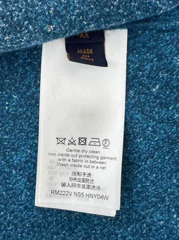 Louis Vuitton Louis Vuitton Men's Blue Hoodie with Yellow Detail 0089 Size US M / EU 48-50 / 2 - 5 Thumbnail