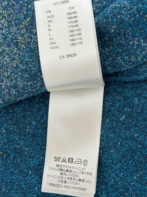 Louis Vuitton Louis Vuitton Men's Blue Hoodie with Yellow Detail 0089 Size US M / EU 48-50 / 2 - 8 Thumbnail