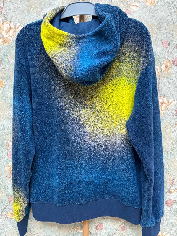 Louis Vuitton Louis Vuitton Men's Blue Hoodie with Yellow Detail 0089 Size US M / EU 48-50 / 2 - 2 Thumbnail