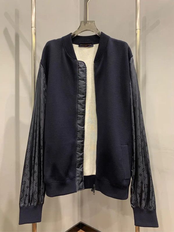 Louis Vuitton Louis Vuitton XXL Black Printed Bomber Jacket 0089 Size US XXL / EU 58 / 5 - 3 Thumbnail