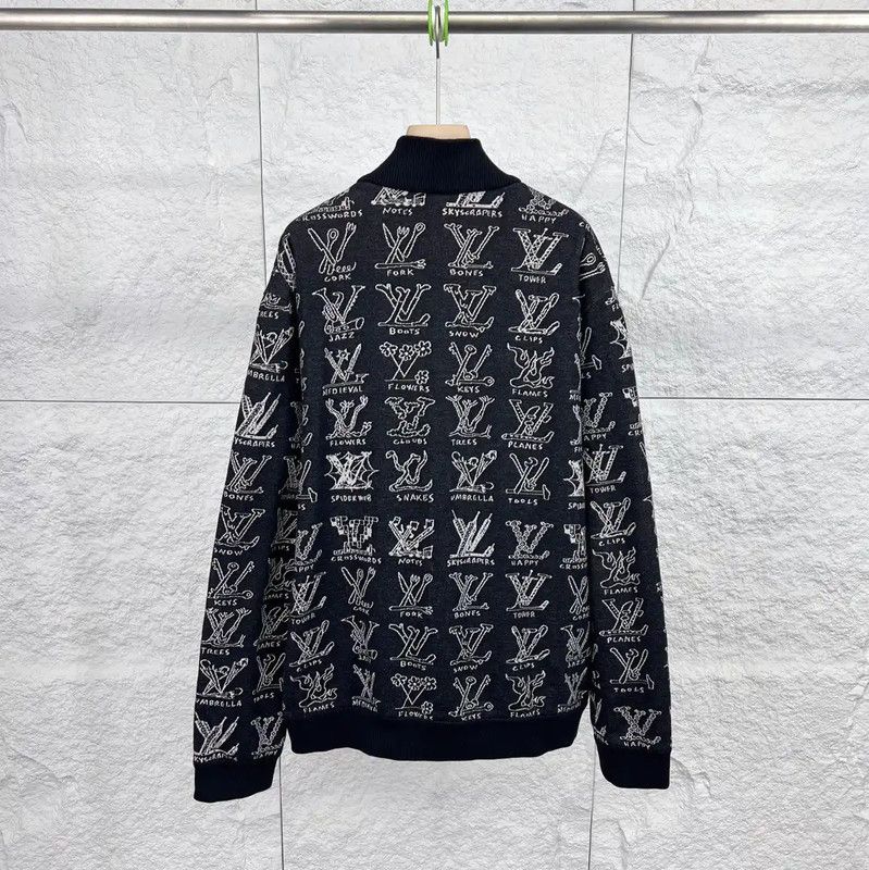 Louis Vuitton Louis Vuitton Black Cotton Oversized Jacket 0089 Size US XL / EU 56 / 4 - 2 Thumbnail