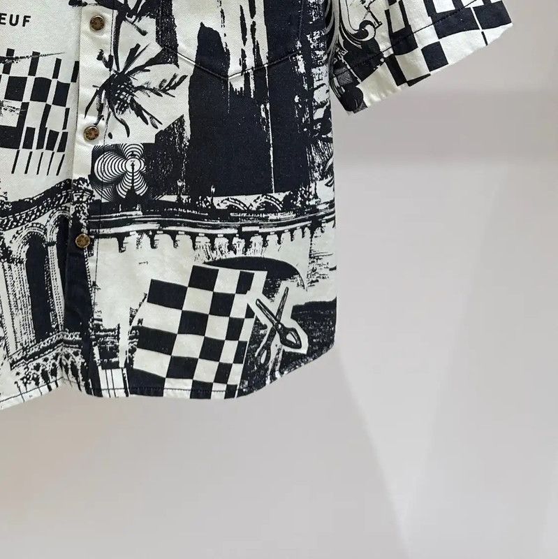 Louis Vuitton Louis Vuitton Colorful Cotton Print Short Sleeve Shirt 0089 Size US M / EU 48-50 / 2 - 2 Thumbnail